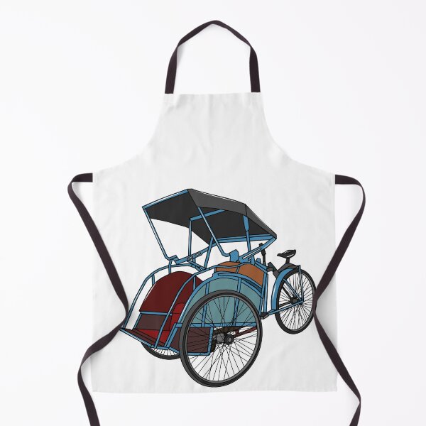 Item preview, Pedicab rickshaw cartoon illustration designed and sold by Misscartoon.