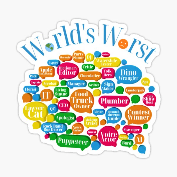 World's Worst Improv Comedy Game Suggestions Sticker
