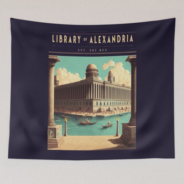 Item preview, Library of Alexandria - Vintage Travel Poster designed and sold by Boundliss.