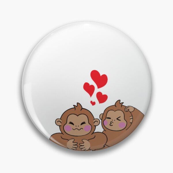 Item preview, Monkey Love - Funny Valentines Pun designed and sold by LMoonDesigns.