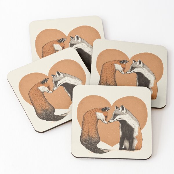 Item preview, Romantic foxes designed and sold by paintdust.