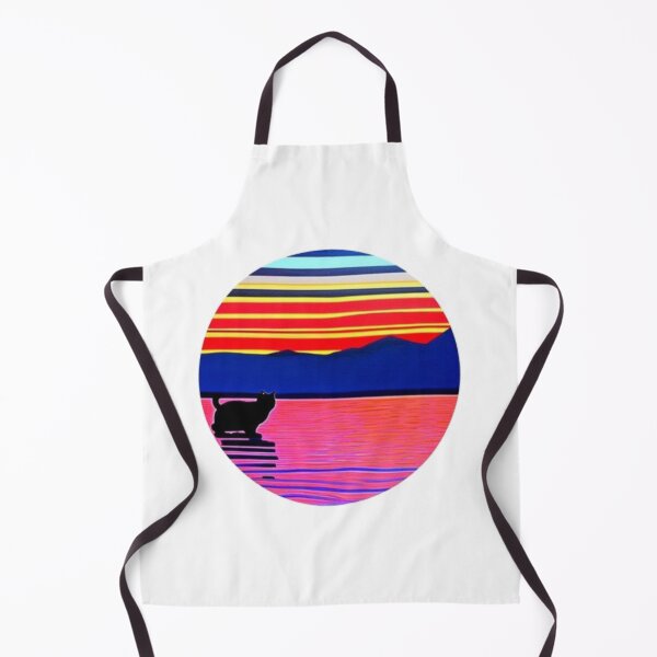 Item preview, Cat with sunset with colourful background  designed and sold by sheelashop.