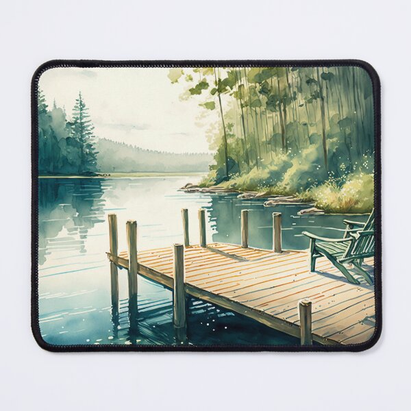 Item preview, Nostalgic Summer Lake Trip Watercolor Painting designed and sold by Tiberius404.