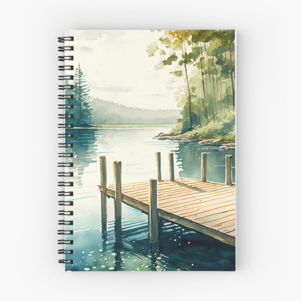 Item preview, Nostalgic Summer Lake Trip Watercolor Painting designed and sold by Tiberius404.