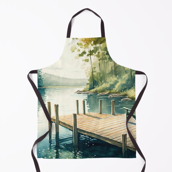 Item preview, Nostalgic Summer Lake Trip Watercolor Painting designed and sold by Tiberius404.