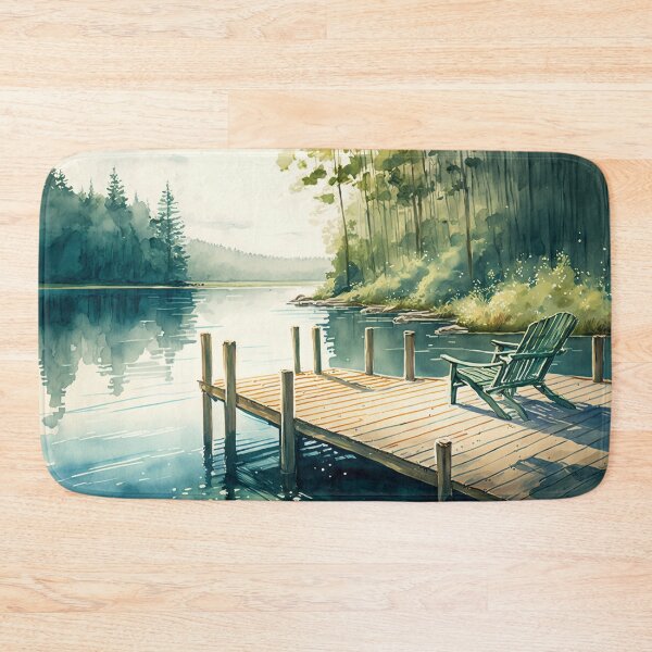 Item preview, Nostalgic Summer Lake Trip Watercolor Painting designed and sold by Tiberius404.