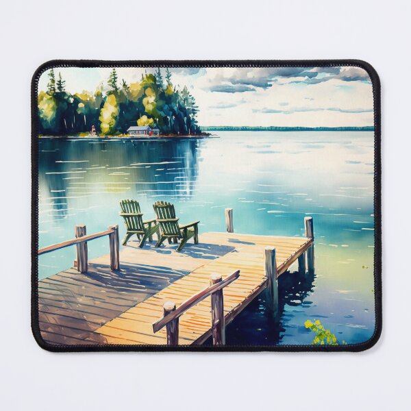 Item preview, Sunny Day at the Lake Watercolor Painting designed and sold by Tiberius404.