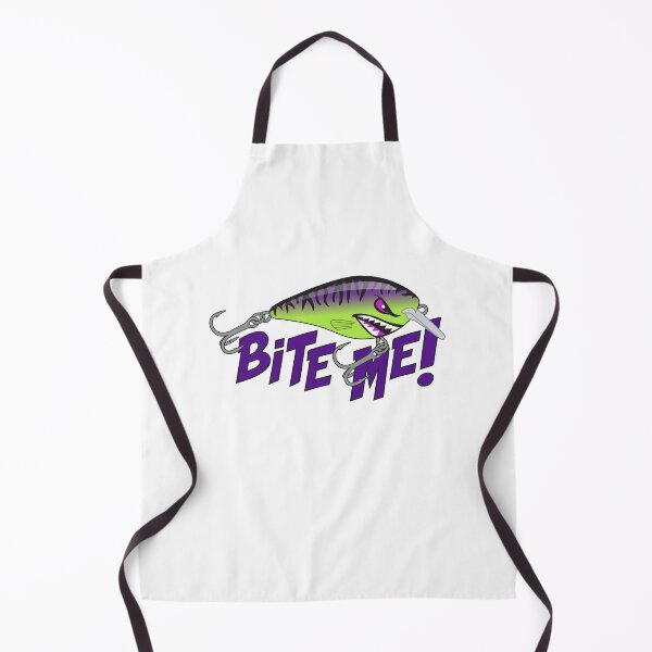 Item preview, Bite Me Fishing Lure Sticker - Tiger Pattern in Purple Chartreuse designed and sold by BlueSkyTheory.