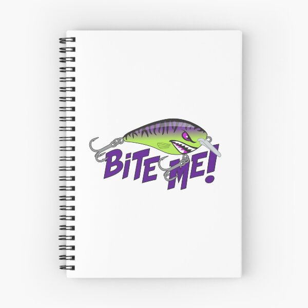 Item preview, Bite Me Fishing Lure Sticker - Tiger Pattern in Purple Chartreuse designed and sold by BlueSkyTheory.