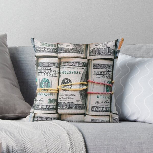 MONEY AND MONEY Throw Pillow