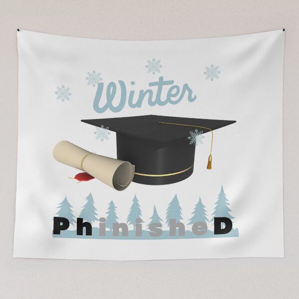 Item preview, PhD Finished doctorate in winter - celebration of graduation from university designed and sold by Lady-Frost.