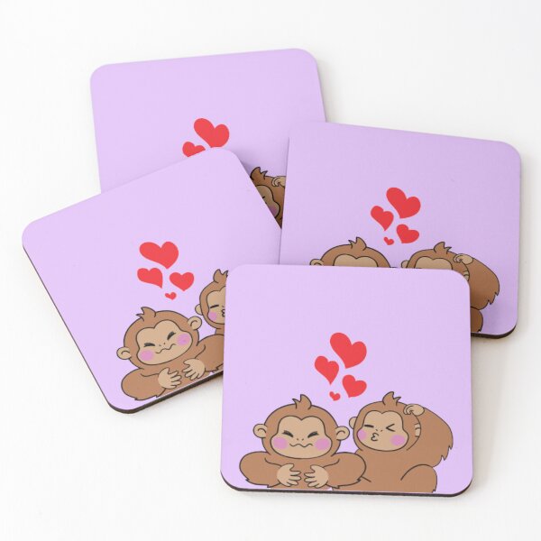 Item preview, Monkey Love - Funny Valentines Pun designed and sold by LMoonDesigns.