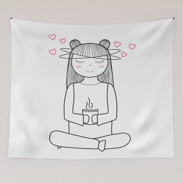Item preview, Cute Chilled Yoga Girl - Cute Yoga Mom - Yoga Teacher designed and sold by The Red Nox.