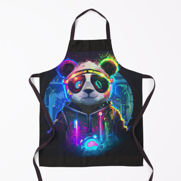 Item preview, Futuristic Frenzy: Neon Panda Pop Art 4K | dark designed and sold by Cosmic-graphics.