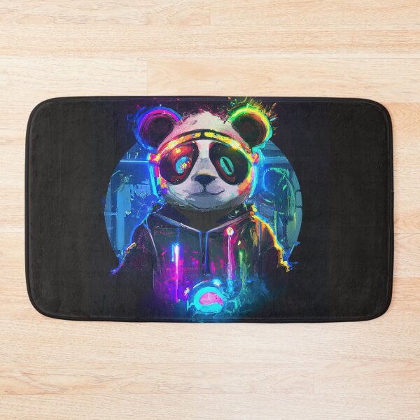 Item preview, Futuristic Frenzy: Neon Panda Pop Art 4K | dark designed and sold by Cosmic-graphics.