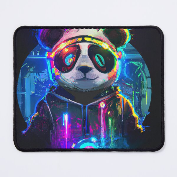 Item preview, Futuristic Frenzy: Neon Panda Pop Art - 4k - light designed and sold by Cosmic-graphics.