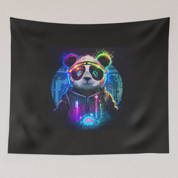 Item preview, Futuristic Frenzy: Neon Panda Pop Art - 4k - light designed and sold by Cosmic-graphics.