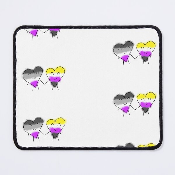 Item preview, Valentines Day Doodle Asexual NonBinary designed and sold by ECKDesign.
