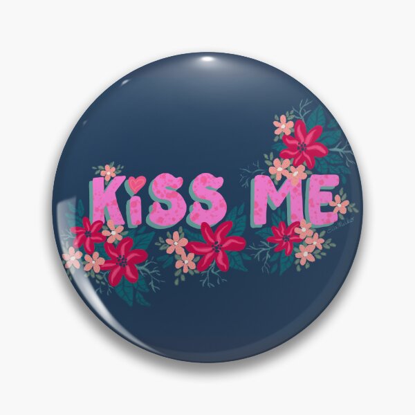 Item preview, Kiss Me Love Valentine's Day Floral designed and sold by ElaMilkoDESIGN.