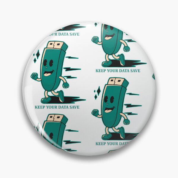 Item preview, Data Protection: Keep Your Data Safe with Cartoon Flashdrive Illustration designed and sold by Design_for_merch.