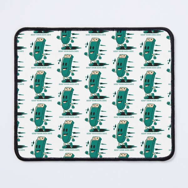 Item preview, Data Protection: Keep Your Data Safe with Cartoon Flashdrive Illustration designed and sold by Design_for_merch.