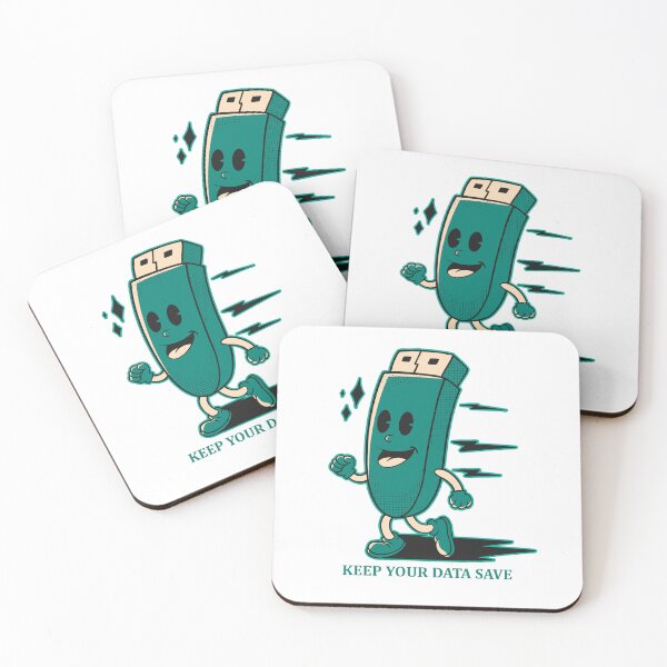 Item preview, Data Protection: Keep Your Data Safe with Cartoon Flashdrive Illustration designed and sold by Design_for_merch.