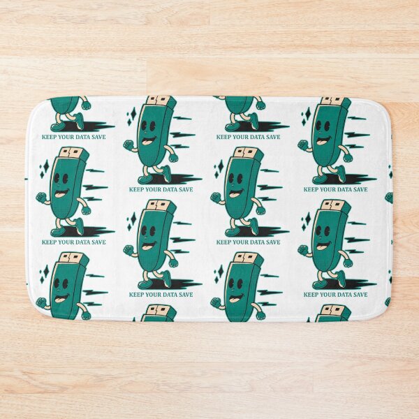 Item preview, Data Protection: Keep Your Data Safe with Cartoon Flashdrive Illustration designed and sold by Design_for_merch.