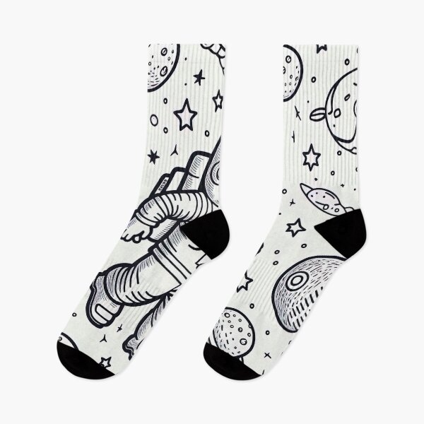 Item preview, astronaut line art pattern designed and sold by AeonGraphic.