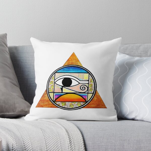Symbol of Egypt (Colored) Throw Pillow