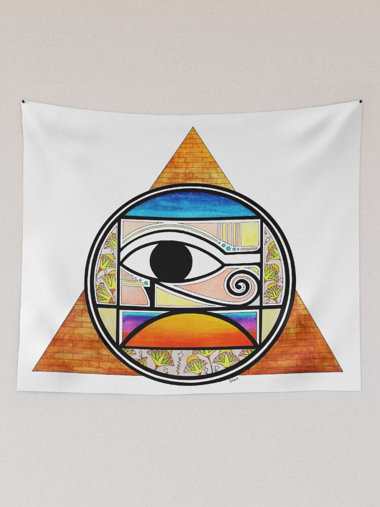 Thumbnail 2 of 3, Tapestry, Symbol of Egypt (Colored) designed and sold by studinano.