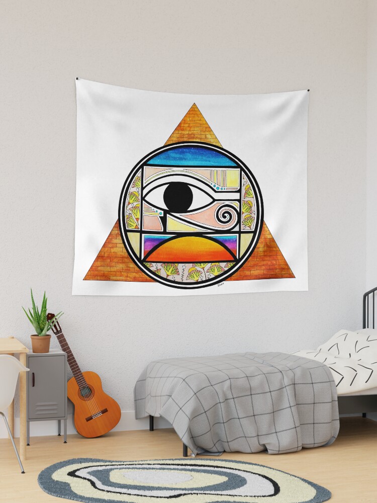 Thumbnail 1 of 3, Tapestry, Symbol of Egypt (Colored) designed and sold by studinano.