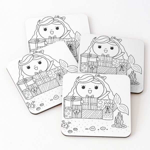 Item preview, mermaid coloring : mermaid and gift for painting activity at home or at birthday party designed and sold by Tina-studio.