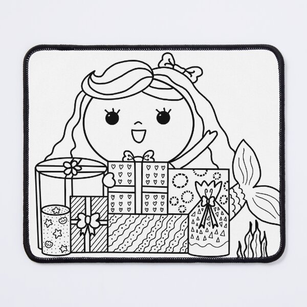 Item preview, mermaid coloring : mermaid and gift for painting activity at home or at birthday party designed and sold by Tina-studio.