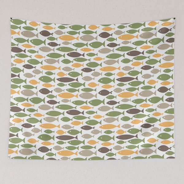 Item preview, Colorful fishes pattern designed and sold by nastybo.