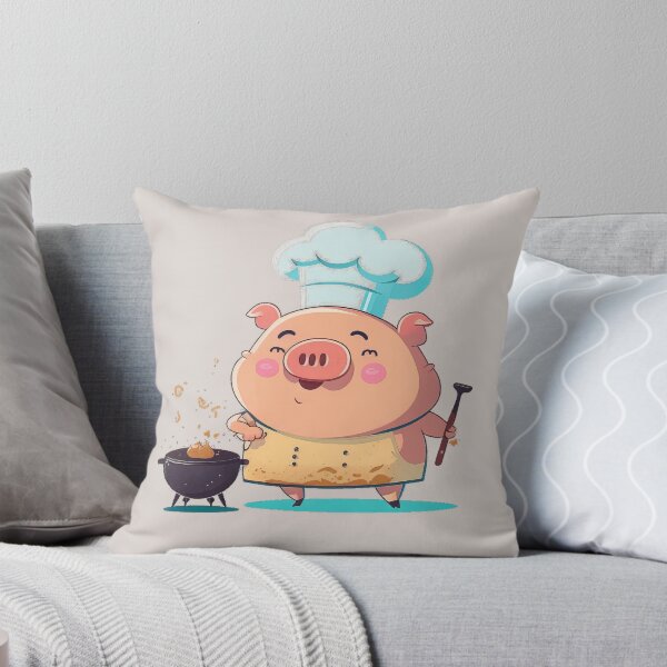 Item preview, Fat Happy Pig Cooking - Cartoon Animals designed and sold by quick-drops.
