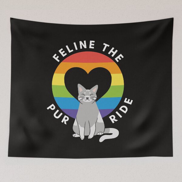 Item preview, Feline The Purride Lgbt Gay Pride Cat designed and sold by leshewle.