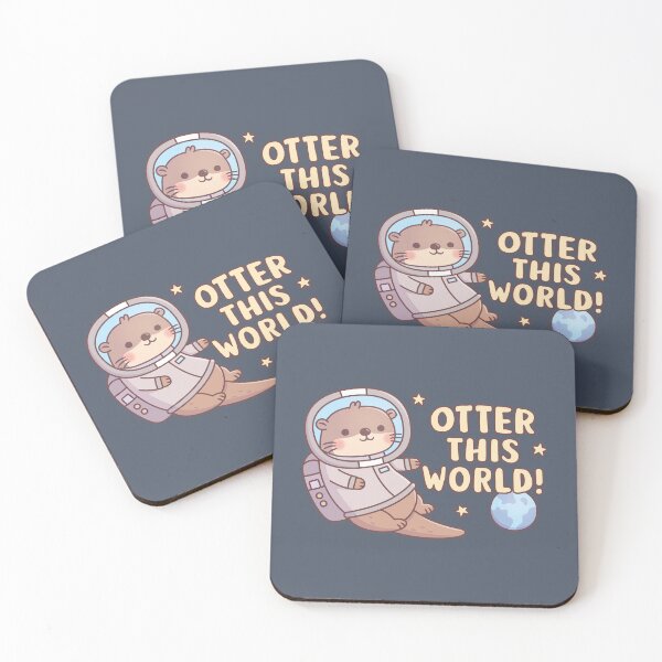 Item preview, Cute Otter Astronaut Otter This World Funny Pun designed and sold by rustydoodle.