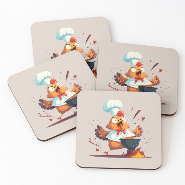 Item preview, Excited Chicken Cooking - Cartoon Animals designed and sold by quick-drops.