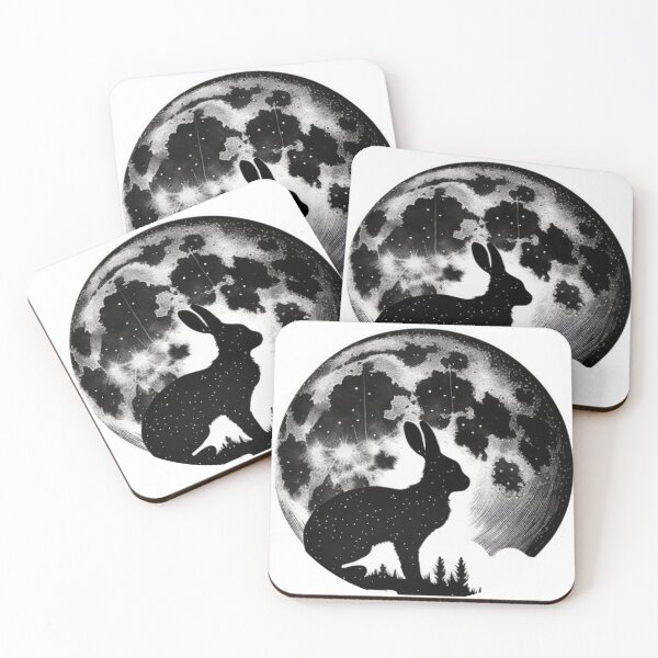 Item preview, Lunar Rabbit , Black and White designed and sold by WilbDigital.