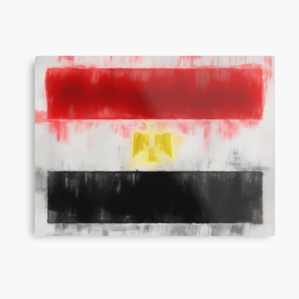 Egyptian Flag Reworked No. 66, Series 1 Metal Print