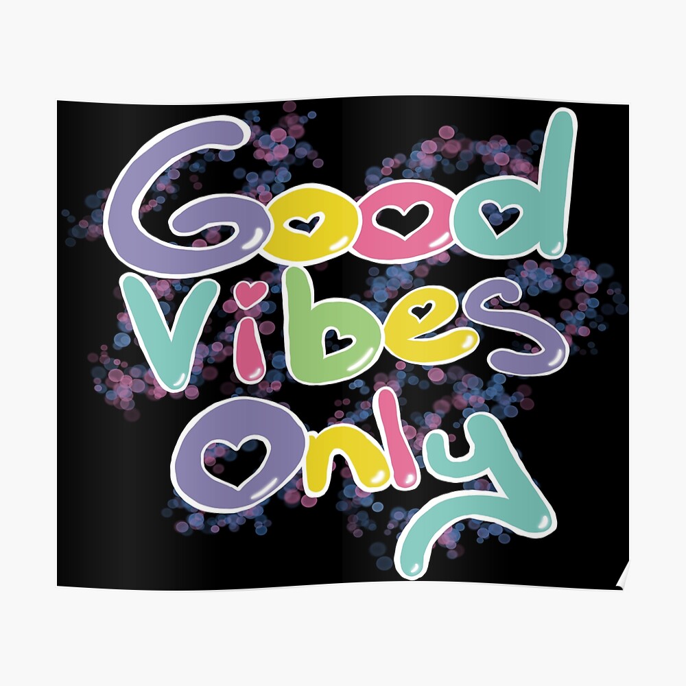 Good vibes only! Sticker for Sale by lV-KITSUNE-Vl
