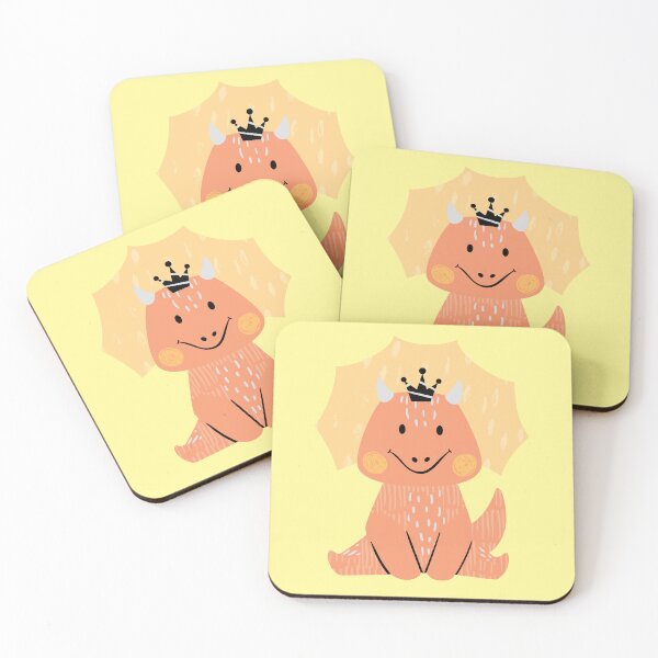 Item preview, Orange Baby Dinosaur with a crown designed and sold by KOTOdesign.