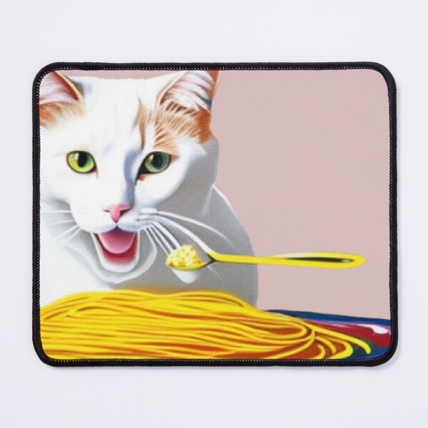 Item preview, Cat Eating Spaghetti designed and sold by Bright-Store.