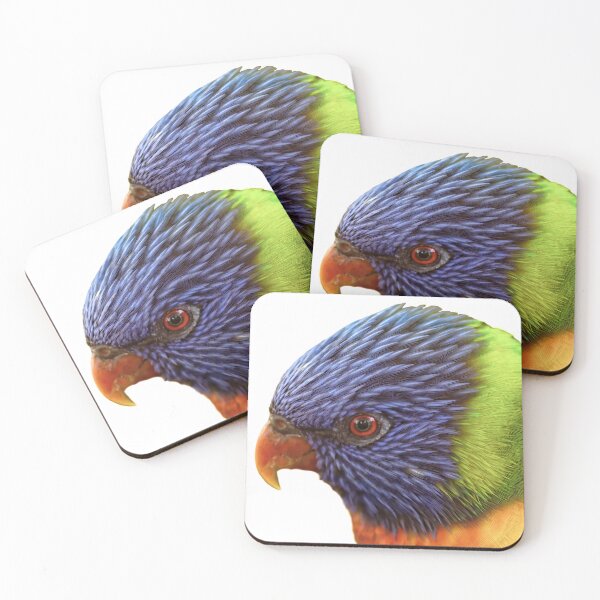 Artikelvorschau, Rainbow Lorikeet closeup portrait entworfen und verkauft von hendrikspix.
