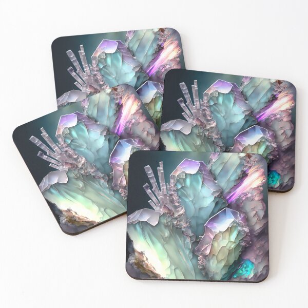 Item preview, Soothing Glowing Crystals abstract art designed and sold by Orianah.