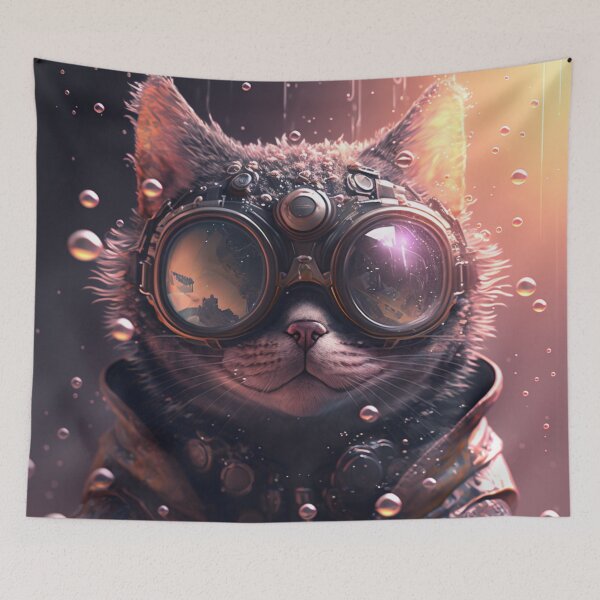 Artikelvorschau, a_cat_under_a_shower_of_bubbles #1 entworfen und verkauft von Kirollos9.