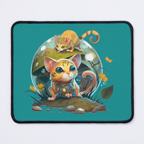 Item preview, Futuristic Space Cat and Mouse - Cartoon Animals designed and sold by quick-drops.