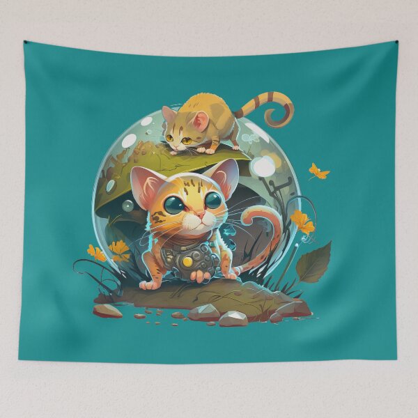 Item preview, Futuristic Space Cat and Mouse - Cartoon Animals designed and sold by quick-drops.