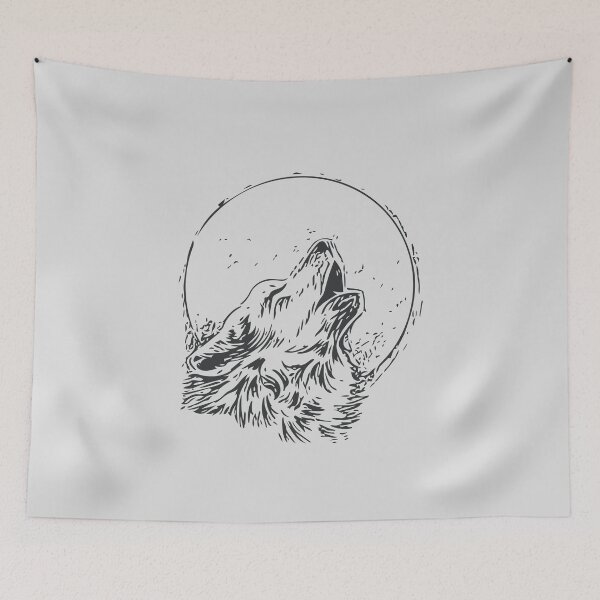 Item preview, Wild and Free: A Wolf Sticker Design designed and sold by majnate.