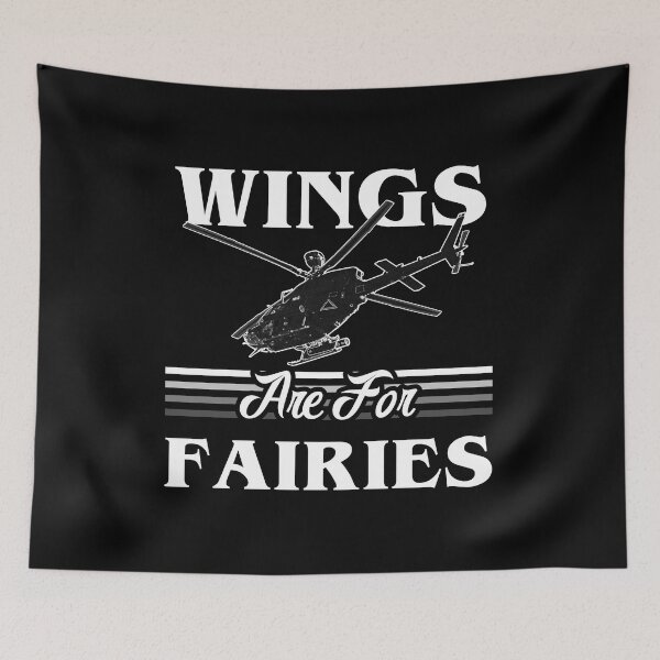 Item preview, Wings Are For Fairies Helicopter Pilot - White designed and sold by SpicyAviator.